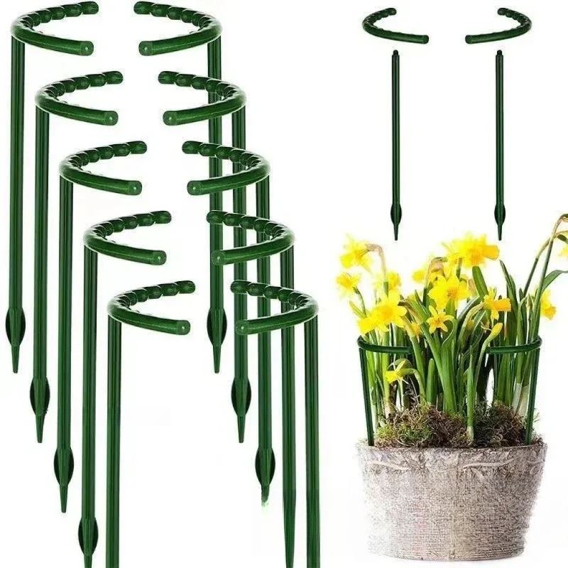 Bonsai Garden Tools - เสาค้ำต้นไม้ รูปทรงครึ่งวงกลม สำหรับจัดสวน ปลูกดอกไม้ โครงเหล็กสำหรับยึดต้นไม้ แท่งยึดต้นไม้
