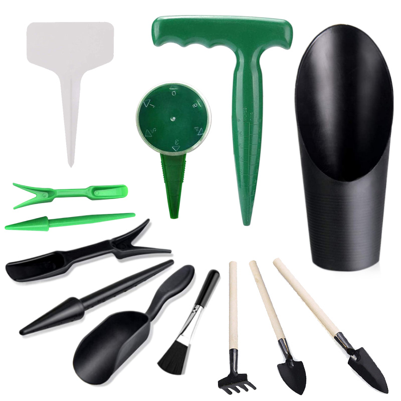 Bonsai Garden Tools - MINI สวนชุดเครื่องมือป้ายพลาสติกสวนพืชในครัวเรือน Succulent Potted Plant การเพาะปลูกเจาะหว่าน