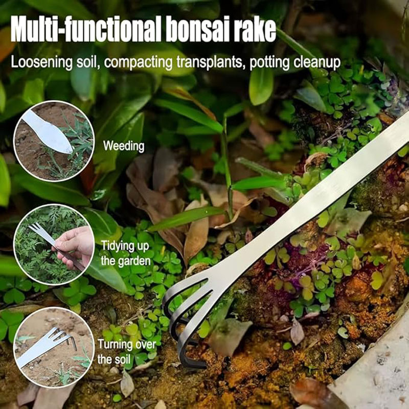 คราดถอนรากสแตนเลสแบบมือถือ สำห - Bonsai Garden Tools บทวิจารณ์และราคา
