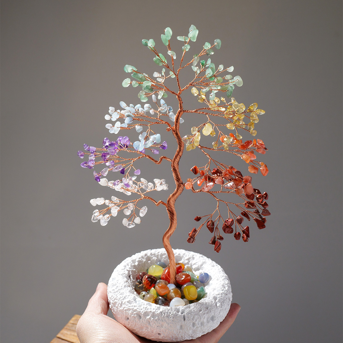 1PC Multicolor คริสตัลต้นไม้อั - Bonsai Rock Garden บทวิจารณ์และราคา