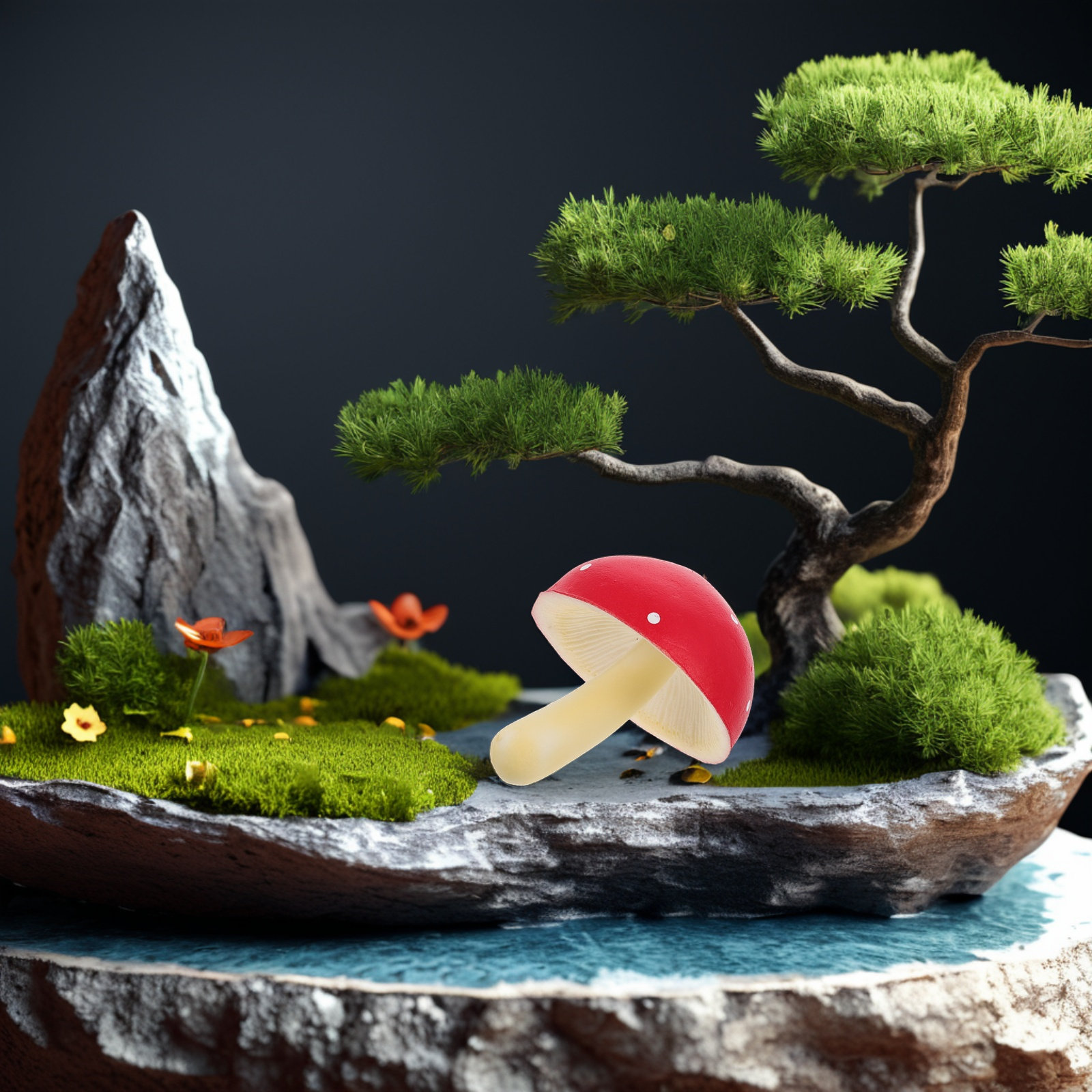 ของตกแต่งสวนรูปเห็ดเสมือนจริง  - Bonsai Garden And Cafe บทวิจารณ์และราคา