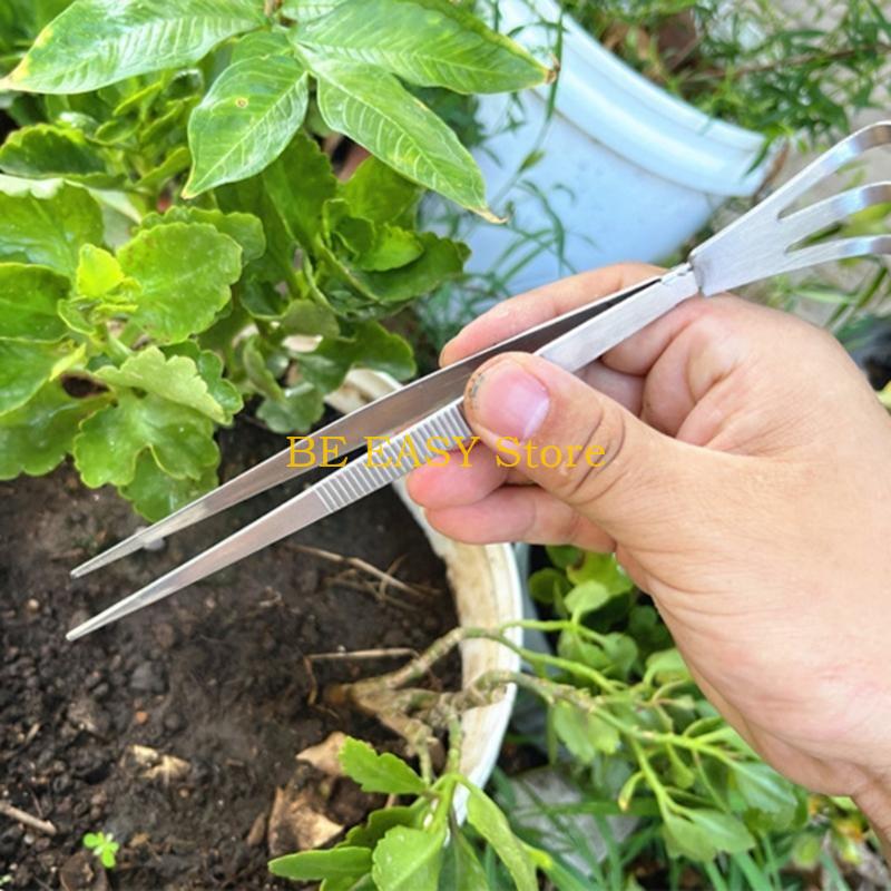 E28F อุปกรณ์ปลูกแบบหัวคู่ แหนบ - Bonsai Garden Tools บทวิจารณ์และราคา